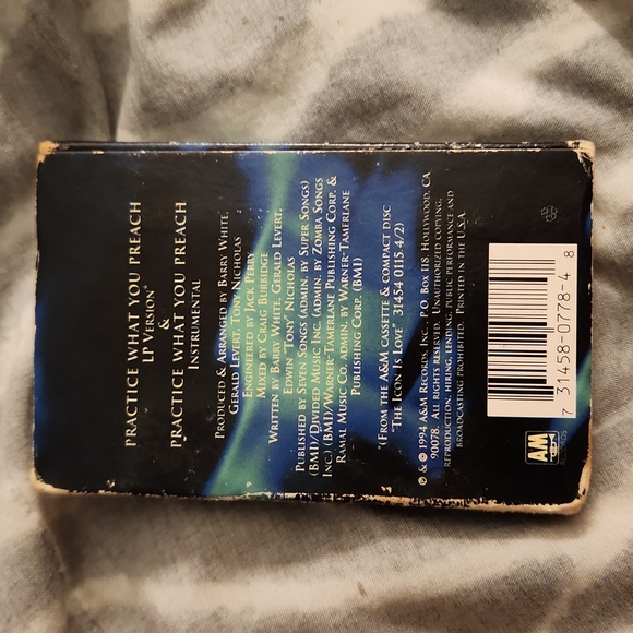 VINTAGE BARRY WHITE - PRACTICE WHAT YOU PREACH CASSETTE SINGLE - Picture 2 of 3